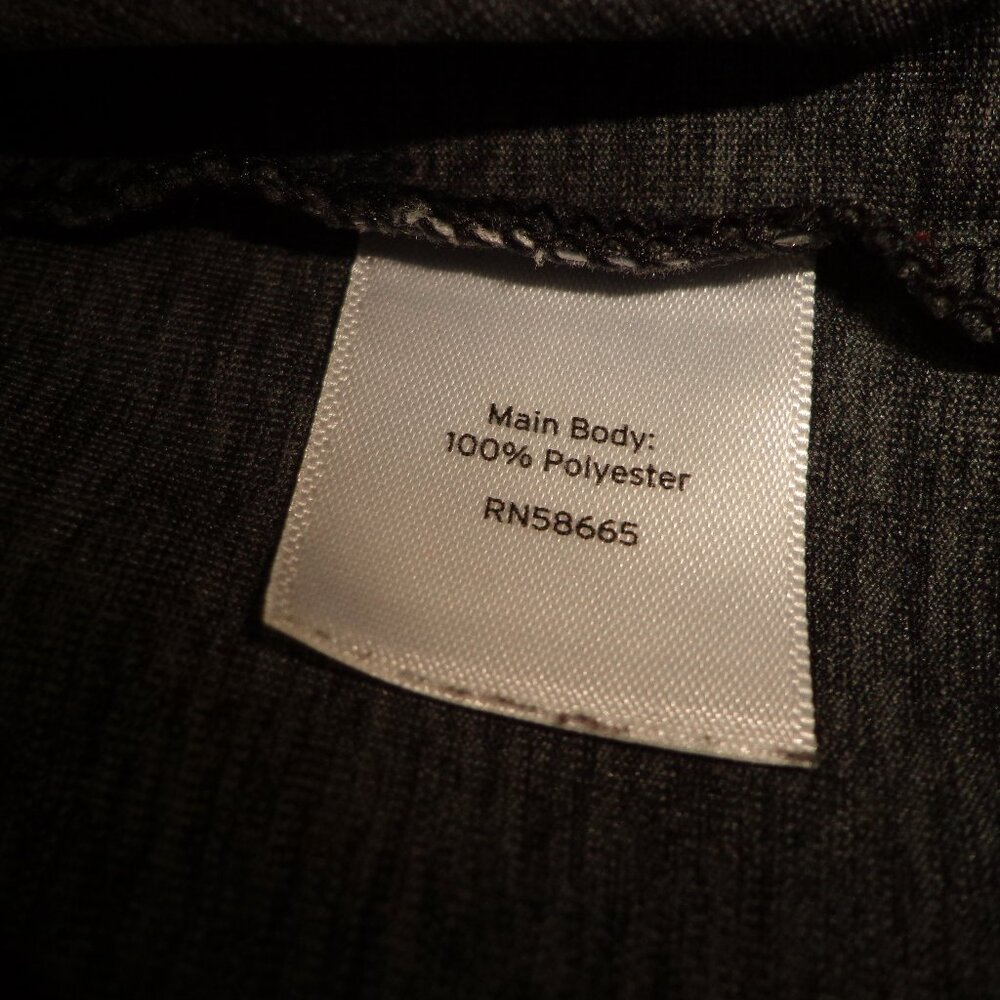 Z By Zella T-Shirt M Heather Charcoal Grey Cap Sleeves Surge Stitched Back Pleat - Picture 10 of 11